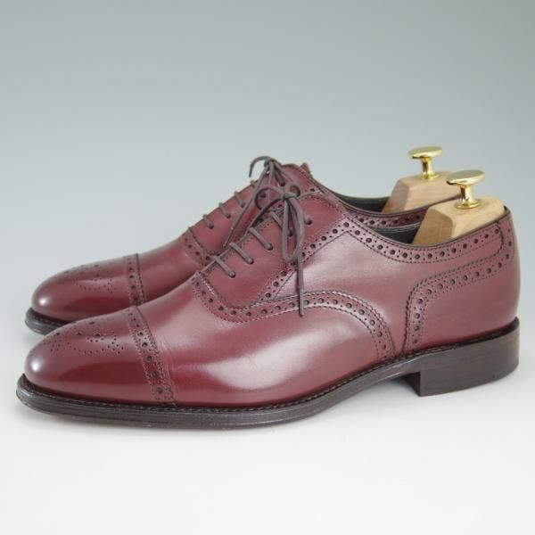 極美品★(英)Herring Shoes/ヘリング 7.5F【★ハムステッド/HAMPSTEAD】026ラスト/バーガンディ/赤茶/カーフ★c788