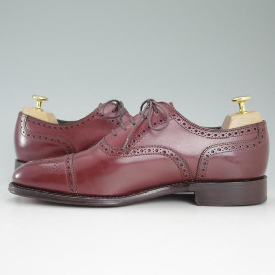 極美品★(英)Herring Shoes/ヘリング 7.5F【★ハムステッド/HAMPSTEAD】026ラスト/バーガンディ/赤茶/カーフ★c788