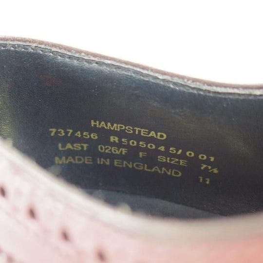 極美品★(英)Herring Shoes/ヘリング 7.5F【★ハムステッド/HAMPSTEAD】026ラスト/バーガンディ/赤茶/カーフ★c788