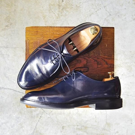 極上★(金沢)KOKON/ココン SIZE 7【★ホールカット/417/KO-N1】紺/ネイビー/グッドイヤーウェルテッド製法★c789