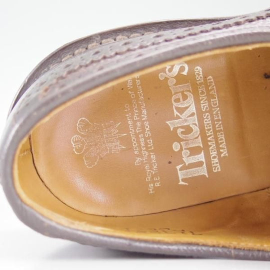 ★トリッカーズ SIZE 6.5【★ダイナイトソール仕様/バーカーズパッチ】MEN TWO TONE DERBY BROGUE/カーフ×グレインレザー/Tricker's★c792