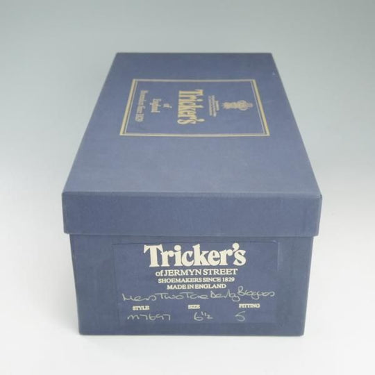 ★トリッカーズ SIZE 6.5【★ダイナイトソール仕様/バーカーズパッチ】MEN TWO TONE DERBY BROGUE/カーフ×グレインレザー/Tricker's★c792
