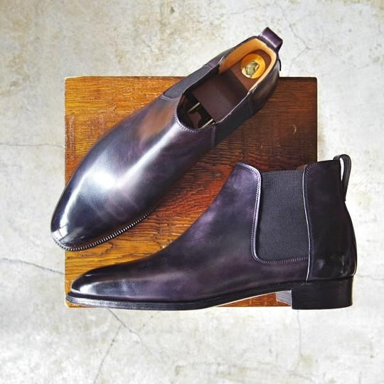 極美品★ジョンロブ 7D【プレステージライン★TUDOR/サイドゴアブーツ】ミュージアムカーフ/7000ラスト/黒/JOHN LOBB★c793