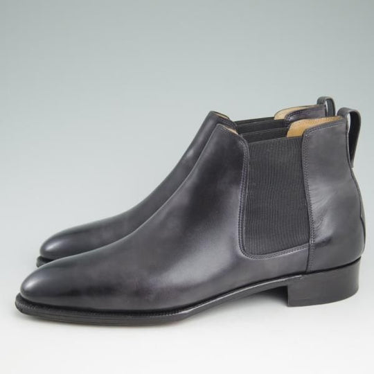 極美品★ジョンロブ 7D【プレステージライン★TUDOR/サイドゴアブーツ】ミュージアムカーフ/7000ラスト/黒/JOHN LOBB★c793