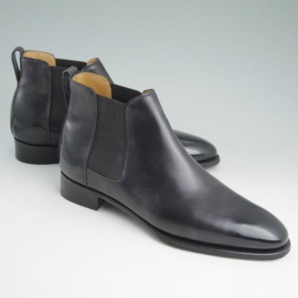 極美品★ジョンロブ 7D【プレステージライン★TUDOR/サイドゴアブーツ】ミュージアムカーフ/7000ラスト/黒/JOHN LOBB★c793