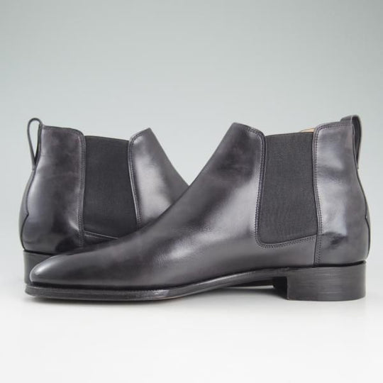 極美品★ジョンロブ 7D【プレステージライン★TUDOR/サイドゴアブーツ】ミュージアムカーフ/7000ラスト/黒/JOHN LOBB★c793