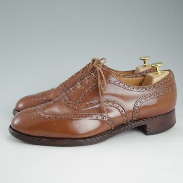 極上★チャーチ 85G/UK8.5【★バーウッド/旧チャーチ/ブックバインダーカーフ】3都市ロゴ/81ラスト/フルブローグ/BURWOOD/Church's★c799