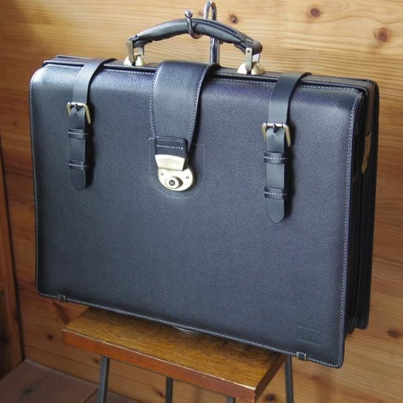 美品★(英)ダックス/DAKS【★ダレスバッグ】黒/メンズ ビジネス バッグ/レザー ブリーフケース★N5203