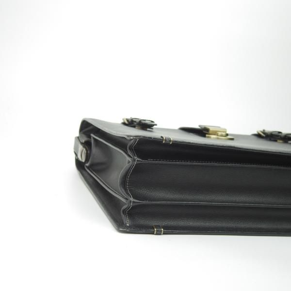 美品★(英)ダックス/DAKS【★ダレスバッグ】黒/メンズ ビジネス バッグ/レザー ブリーフケース★N5203