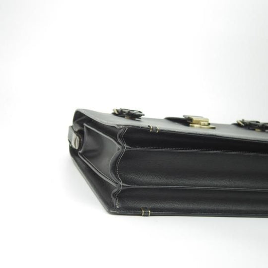 美品★(英)ダックス/DAKS【★ダレスバッグ】黒/メンズ ビジネス バッグ/レザー ブリーフケース★N5203