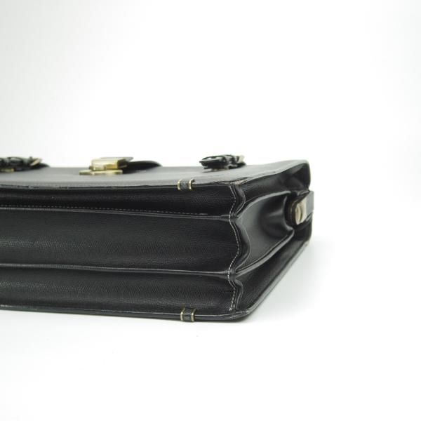 美品★(英)ダックス/DAKS【★ダレスバッグ】黒/メンズ ビジネス バッグ/レザー ブリーフケース★N5203