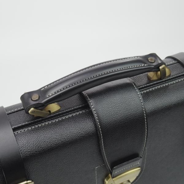 美品★(英)ダックス/DAKS【★ダレスバッグ】黒/メンズ ビジネス バッグ/レザー ブリーフケース★N5203