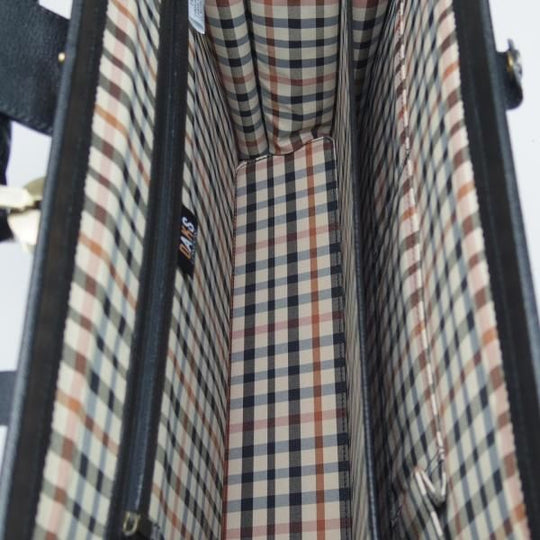 美品★(英)ダックス/DAKS【★ダレスバッグ】黒/メンズ ビジネス バッグ/レザー ブリーフケース★N5203