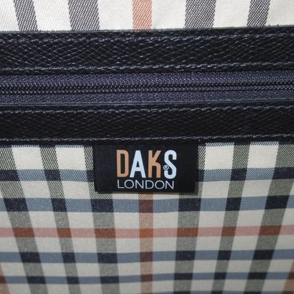 美品★(英)ダックス/DAKS【★ダレスバッグ】黒/メンズ ビジネス バッグ/レザー ブリーフケース★N5203