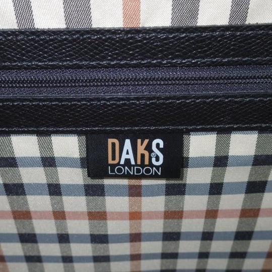 美品★(英)ダックス/DAKS【★ダレスバッグ】黒/メンズ ビジネス バッグ/レザー ブリーフケース★N5203