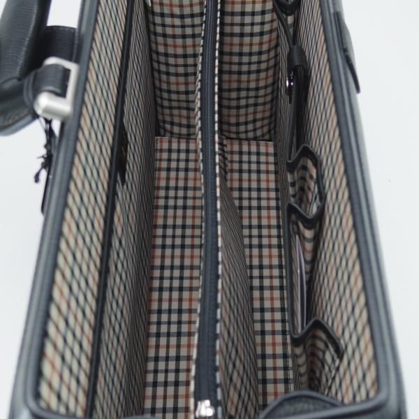 未使用★(英)ダックス/DAKS【★ダレスバッグ】黒/メンズ ビジネス バッグ/レザー ブリーフケース★N5204