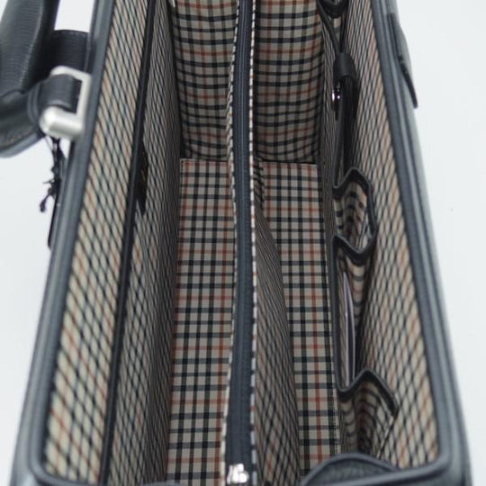 未使用★(英)ダックス/DAKS【★ダレスバッグ】黒/メンズ ビジネス バッグ/レザー ブリーフケース★N5204