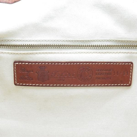 極美品★フェリージ【★11-91/トートバッグ】ブラウン×トルトラ/レザー×ナイロン/トート/メンズ&レディース/ビジネス バッグ/Felisi★N5207