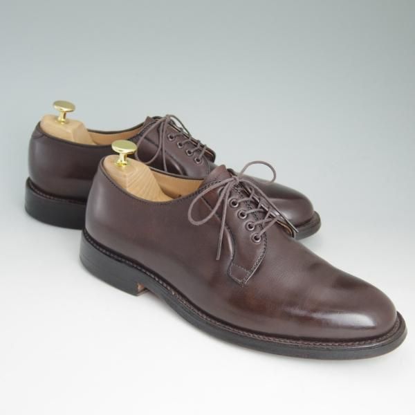 美品★オールデン 9D【★ブルックスブラザーズ別注/Brooks Brothers】バリーラスト/プレーントゥ/茶/00070/カーフ/Alden★c807