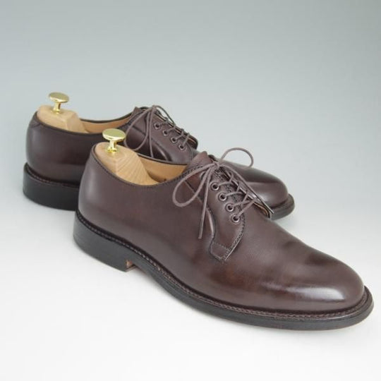 美品★オールデン 9D【★ブルックスブラザーズ別注/Brooks Brothers】バリーラスト/プレーントゥ/茶/00070/カーフ/Alden★c807