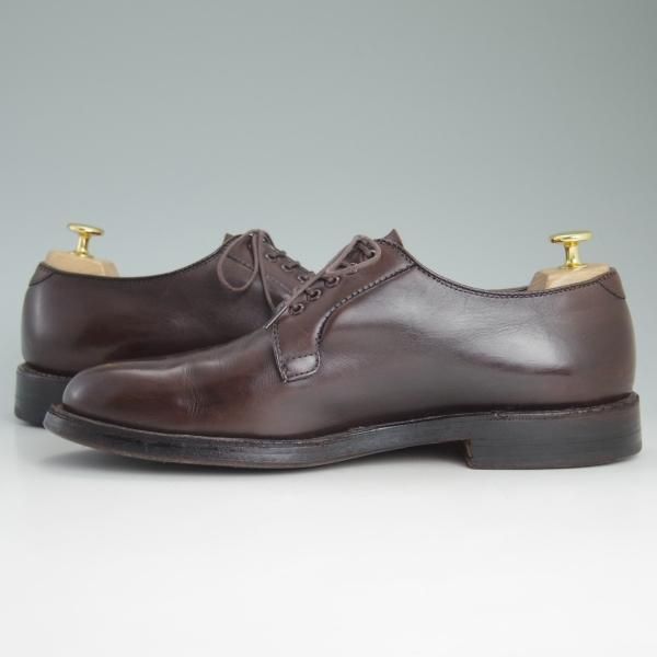 美品★オールデン 9D【★ブルックスブラザーズ別注/Brooks Brothers】バリーラスト/プレーントゥ/茶/00070/カーフ/Alden★c807