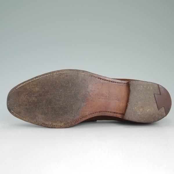 極上★クロケット&ジョーンズ 7.5E【★シドニー/SYDNEY】スエード/茶/コインローファー/Crockett&Jones★c809