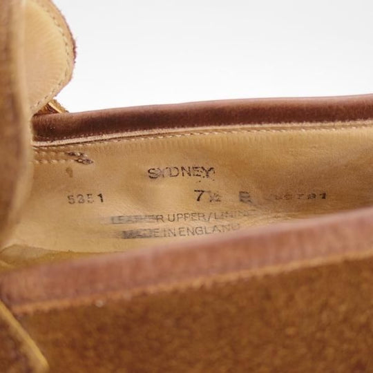極上★クロケット&ジョーンズ 7.5E【★シドニー/SYDNEY】スエード/茶/コインローファー/Crockett&Jones★c809