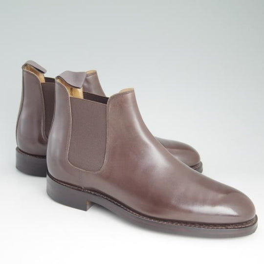 極美品★クロケット&ジョーンズ 6.5E【★ダイナイトソール仕様/CHELSEA/チェルシー】サイドゴアブーツ/濃茶/カーフ/Crockett&Jones★c810