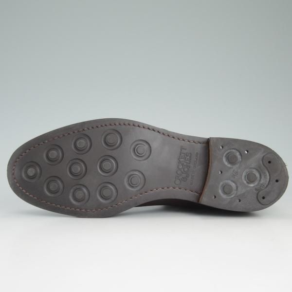 極美品★クロケット&ジョーンズ 6.5E【★ダイナイトソール仕様/CHELSEA/チェルシー】サイドゴアブーツ/濃茶/カーフ/Crockett&Jones★c810