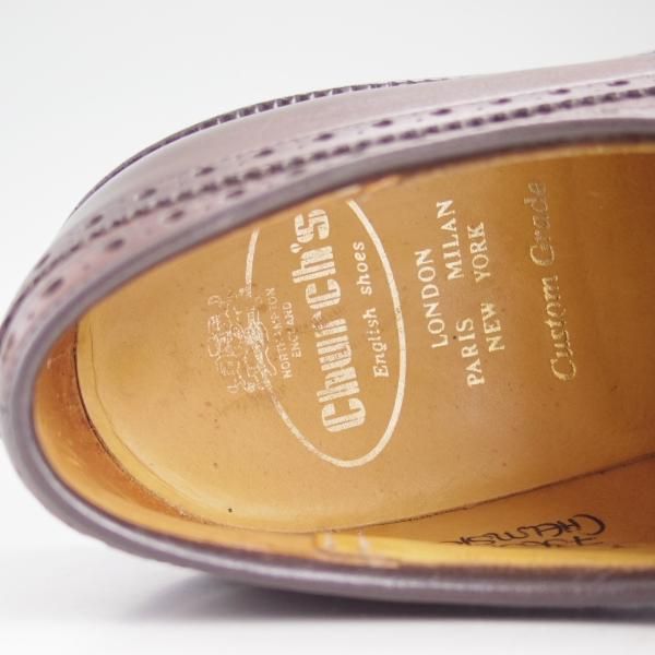 【最終価格】チャーチ　グラフトン　church's 70F UK7 美品☆チャーチ 70F/UK7【☆セミブローグ型グラフトン】100ラスト
