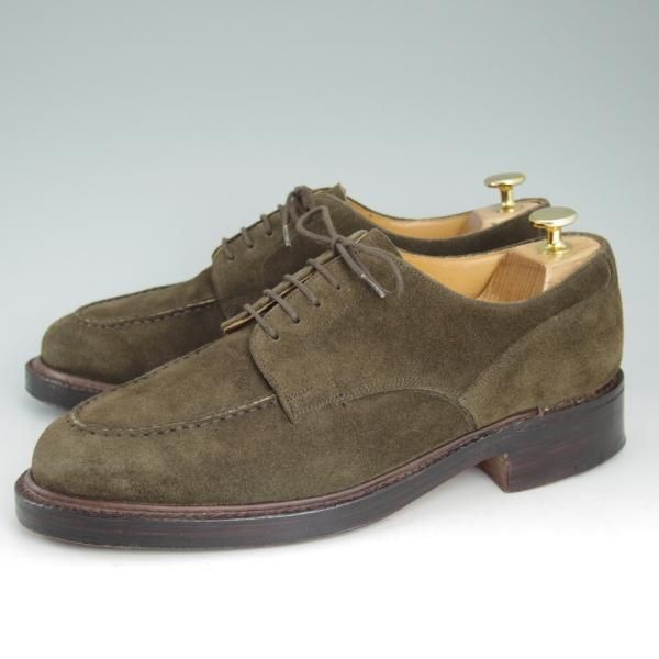 美品★(英国製)Paul Smith/テクニック社製 8F【貴重★WESTONゴルフ似寄りモデル】Uチップ/モスグリーン/スエード/ポールスミス★c816