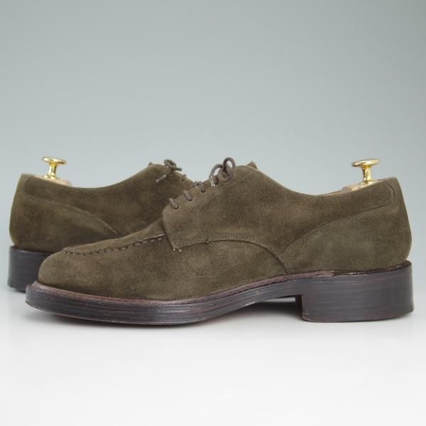 美品★(英国製)Paul Smith/テクニック社製 8F【貴重★WESTONゴルフ似寄りモデル】Uチップ/モスグリーン/スエード/ポールスミス★c816