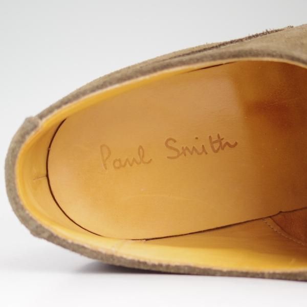 美品★(英国製)Paul Smith/テクニック社製 8F【貴重★WESTONゴルフ似寄りモデル】Uチップ/モスグリーン/スエード/ポールスミス★c816