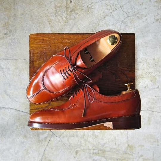 美品★(伊)シルバノ・ラッタンジ SIZE 6 【★ハンドソーンウェルテッド製法】Uチップ/茶/カーフ/Silvano Lattanzi★c817