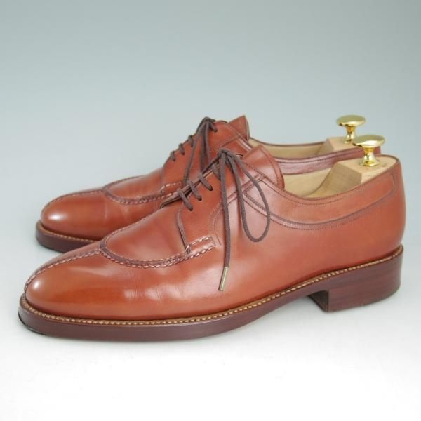 美品★(伊)シルバノ・ラッタンジ SIZE 6 【★ハンドソーンウェルテッド製法】Uチップ/茶/カーフ/Silvano Lattanzi★c817