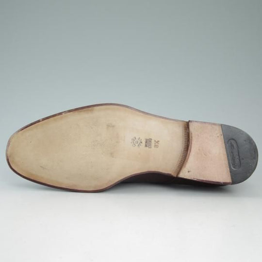 ほぼ未使用★(伊)サントーニ SIZE 8.5【★ブラックラピド製法】セミブローグ/カーフ/濃茶/ダークブラウン/SANTONI★c819