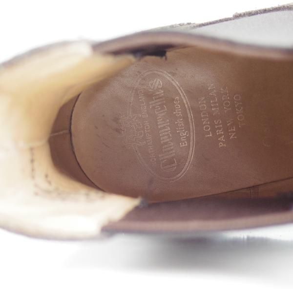 極美品★チャーチ 65G/UK6.5【★サイドゴアブーツ/CRANSLEY 2】103ラスト/スエード/ダイナイトソール/5都市ロゴ/Church's★c825