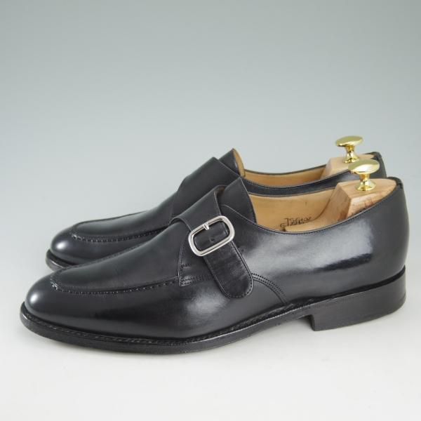 美品★チャーチ 75G/UK7.5【★モンクストラップ/108ラスト】4都市ロゴ/黒/カーフ/Church's★c827