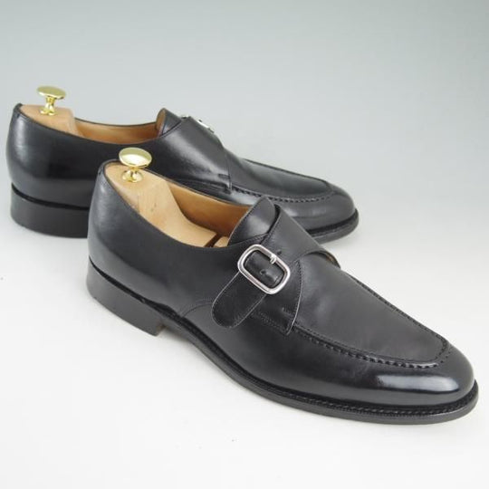 美品★チャーチ 75G/UK7.5【★モンクストラップ/108ラスト】4都市ロゴ/黒/カーフ/Church's★c827