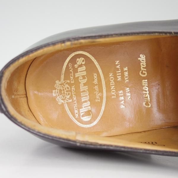 美品★チャーチ 75G/UK7.5【★モンクストラップ/108ラスト】4都市ロゴ/黒/カーフ/Church's★c827