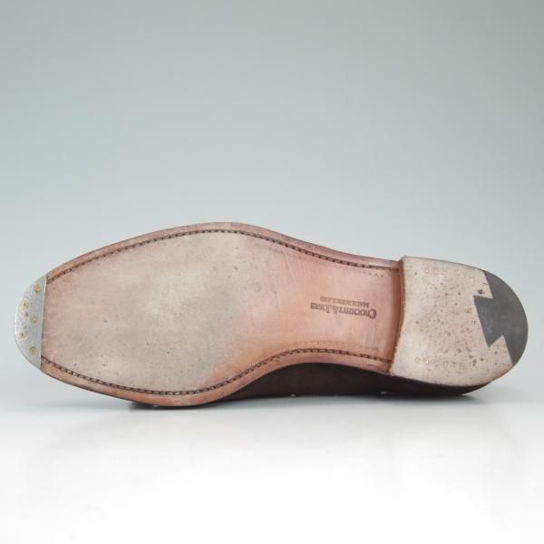 美品★クロケット&ジョーンズ 6E【★キャベンディッシュ2/CAVENDISH 2】タッセルローファー/スエード/茶/Crockett&Jones★c829