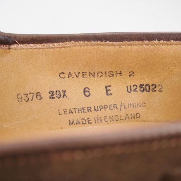美品★クロケット&ジョーンズ 6E【★キャベンディッシュ2/CAVENDISH 2】タッセルローファー/スエード/茶/Crockett&Jones★c829