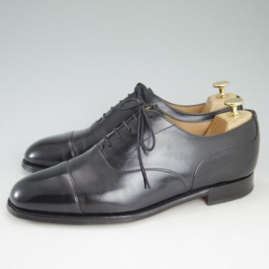 美品★(英)チーニー 8F【★Harrington/ハリントン】6184ラスト/ストレートチップ/カーフ/黒/CHEANEY★c837