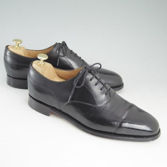 美品★(英)チーニー 8F【★Harrington/ハリントン】6184ラスト/ストレートチップ/カーフ/黒/CHEANEY★c837