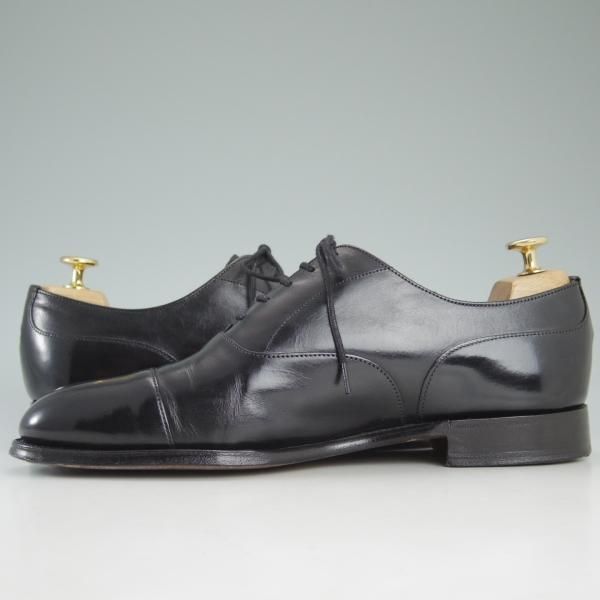 美品★(英)チーニー 8F【★Harrington/ハリントン】6184ラスト/ストレートチップ/カーフ/黒/CHEANEY★c837