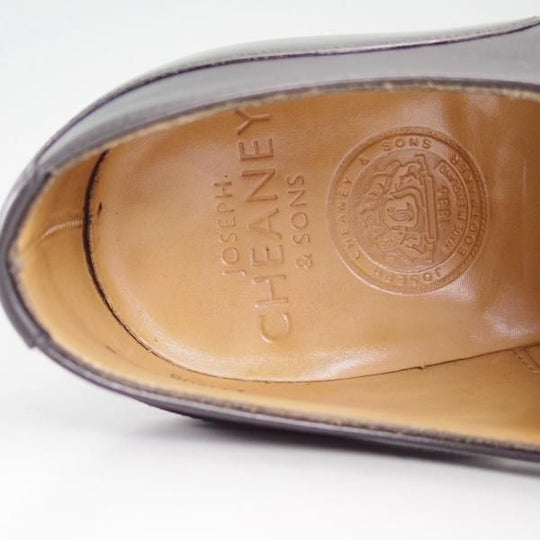 美品★(英)チーニー 8F【★Harrington/ハリントン】6184ラスト/ストレートチップ/カーフ/黒/CHEANEY★c837