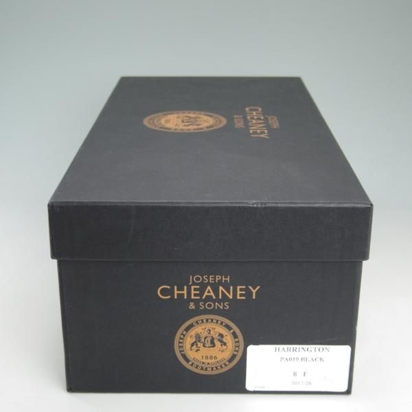 美品★(英)チーニー 8F【★Harrington/ハリントン】6184ラスト/ストレートチップ/カーフ/黒/CHEANEY★c837