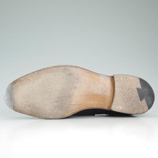 美品★トリッカーズ SIZE 8.5【希少★ドレスライン/EPSOM】9524/フルブローグ/メンズ/短靴/黒/エプソン/カーフ/Tricker's★c838