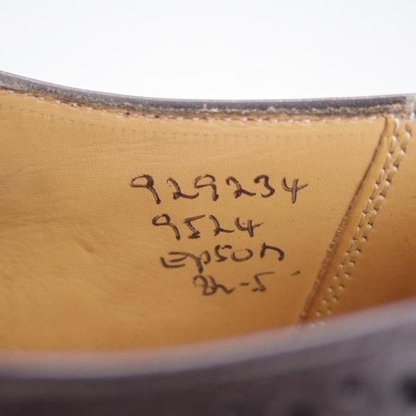 美品★トリッカーズ SIZE 8.5【希少★ドレスライン/EPSOM】9524/フルブローグ/メンズ/短靴/黒/エプソン/カーフ/Tricker's★c838