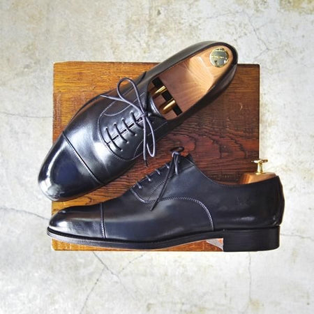 極上★(スペイン製)カルミナ SIZE 8【★グッドイヤーウェルテッド製法】594/DETROITラスト/ストレートチップ/黒/カーフ/CARMINA★c840